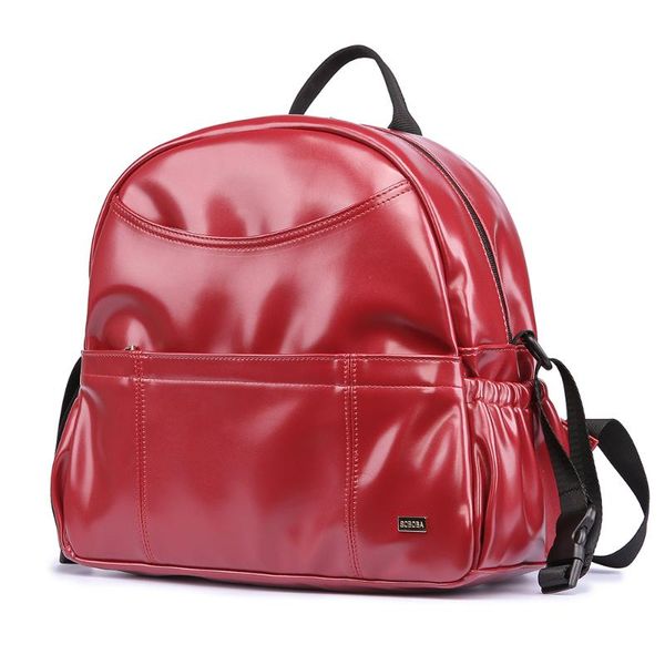 

diaper bags soboba fashion pu red backpack for baby waterproof large capacity pockets bag mother travel stroller