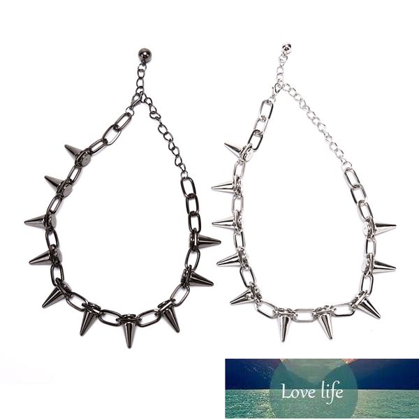 

new rivets chokers punk goth handmade ccb material choker necklace spike rivet necklace rock gothic chokers, Golden;silver