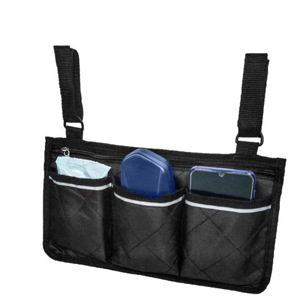 

storage bags 50% wheelchair multi-pocket side hanging bag pouch with reflective strip