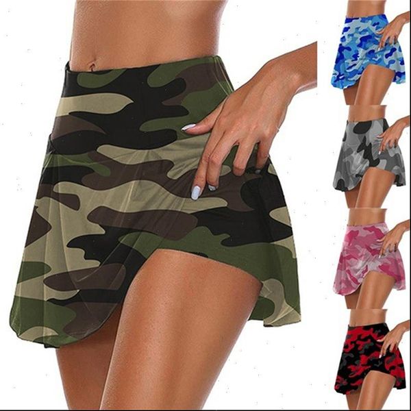 

camouflage shorts high waist jogger womens skirts short pant sports fitness summer casual printed, Black