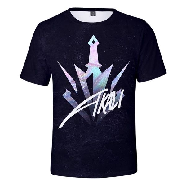 

men's t-shirts 2021 summer league of legends kda 3d printed t-shirt men women fashion casual streetwear o-neck clothes harajuku oversiz, White;black