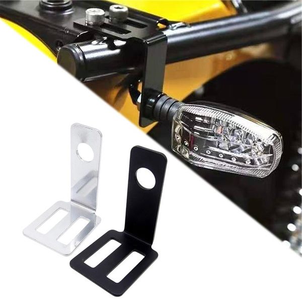 

motorcycle mirrors 2 pcs universal metal lamp holder rear turn signal light mounting bracket for dirt bike cruiser motorbike accessories