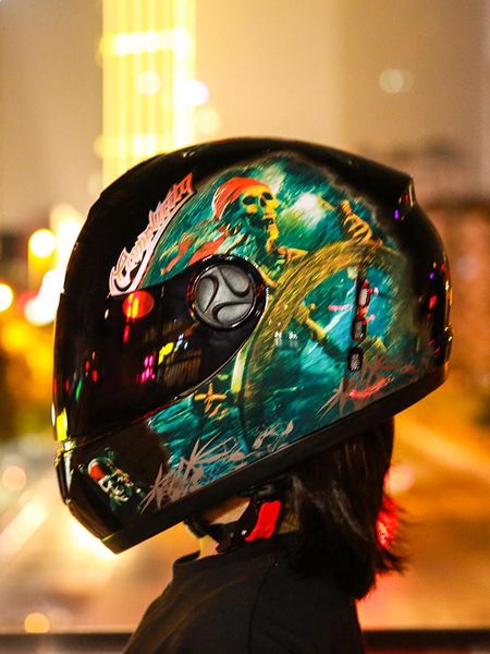 

motorcycle helmets helmet men and women electric full face four seasons summer knight head gray personality