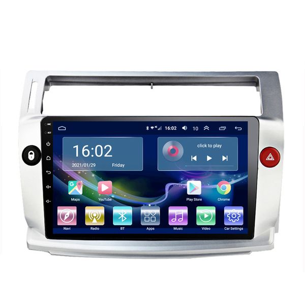 Multimedia Radio Player Estéreo 2-Din Android Bluetooth Video para Citroen C4 Quater 2004-2009