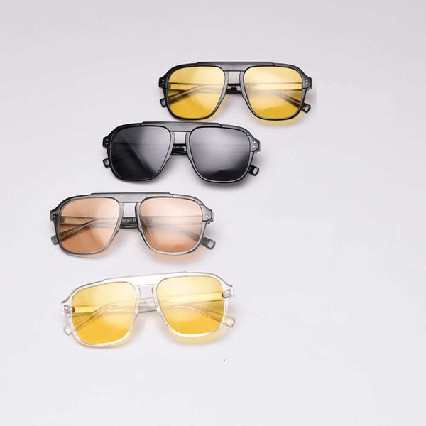 

fashion sunglasses men square tr90 sun glasses polarized woman uv400 korean style pchromic sunglasses, Black