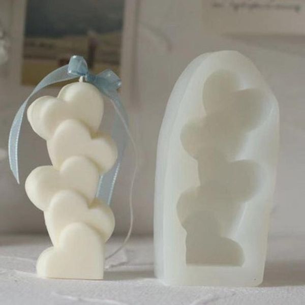 

craft tools 1pc love heart shape candle mould soy wax silicone mold molds for plaster hand-made aroma soap