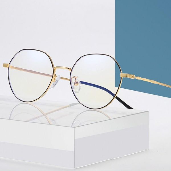 

fashion sunglasses frames design anti blue rays light glasses women men goggles computer optical round vintage gaming eyeglasses clear lens, Black