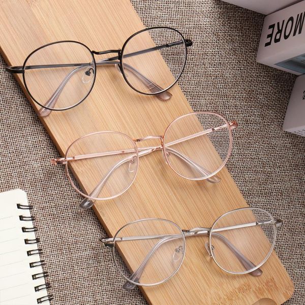

diopter -1 -1.5 -2 -2.5 -3 -3.5 -4 ultra light finished metal round vintage myopia glasses classic nearsighted eyeglasses fashion sunglasses, Black