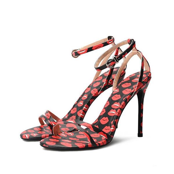 

brand summer mules sandals split leather shoes woman open toe high heels ol women h0032, Black