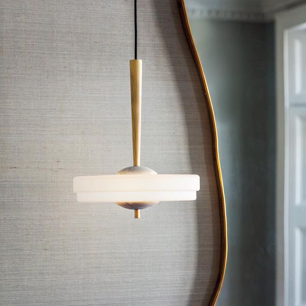 

pendant lamps postmodern modern minimalist hong kong-style light luxury living room corridor aisle bedroom bedside copper nordic chandelier