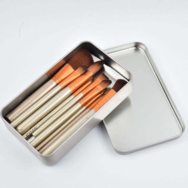 

makeup brushes 12 pcs tin box brush eye shadow blush highlighter powder