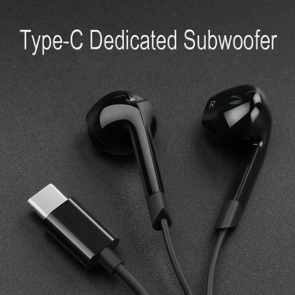 

headsets langsdom type-c plug wired in-ear earphone e6 for sports portable headset super bass type c earphones e6u typec with microphones