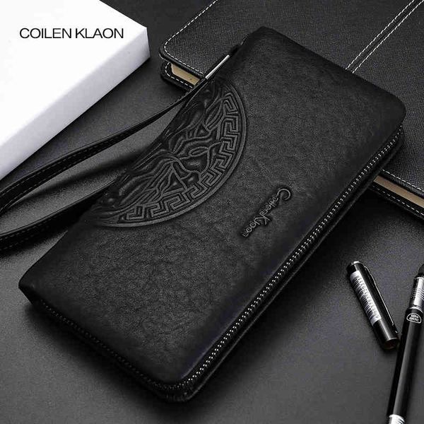

bags handbags wallets men's leather long zipper multifunctional large capacity youth, Red;black