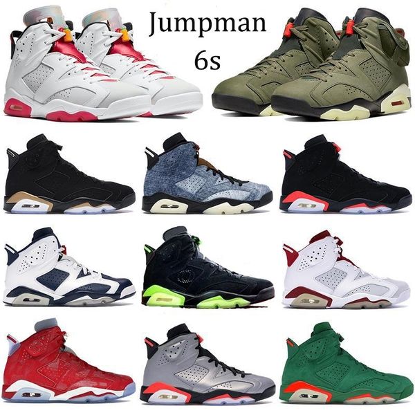 

jumpman 6 6s basketball shoes hare dmp mens athletic sneakers washed denim oregon ducks black trainers with box