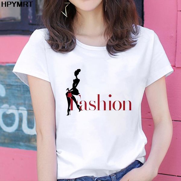 

fashion girls printed women t shirt harajuku vogue tshirts summer hipster casual womens clothing, White
