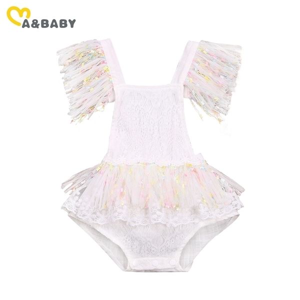 Mababy 3M-3Y verão princesa nascido meninas meninas romper rendas tutu tutu festa de aniversário roupas para macacão menina 211101