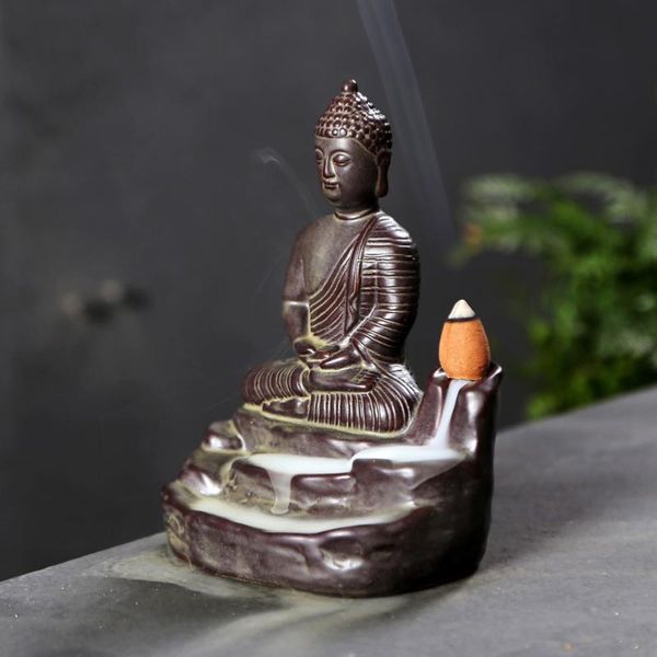 

1pc simulation censer incense holder backflow burner aroma therapy furnace for home office light green fragrance lamps