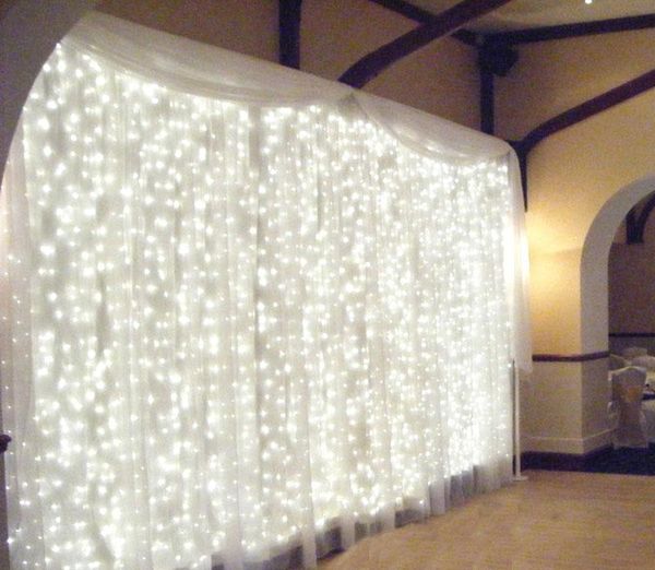 

strings 6mx3m 600 led waterfall outdoor christmas fairy string curtain light wedding els party event stage el garden club supplies