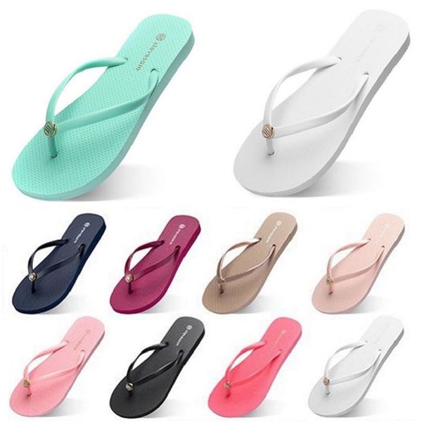 

fashion slippers flip flops beach sandals shoes type 71 summer schuhe sport sneaker womens green yellow orange navy bule white pink brown 35, Black;white