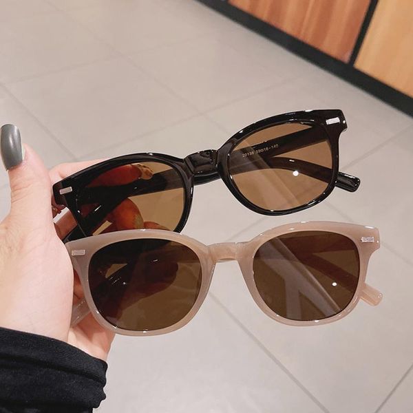 

sunglasses so&ei retro square women fashion rivets decoration jelly color eyewear shades uv400 men trending sun glasses, White;black
