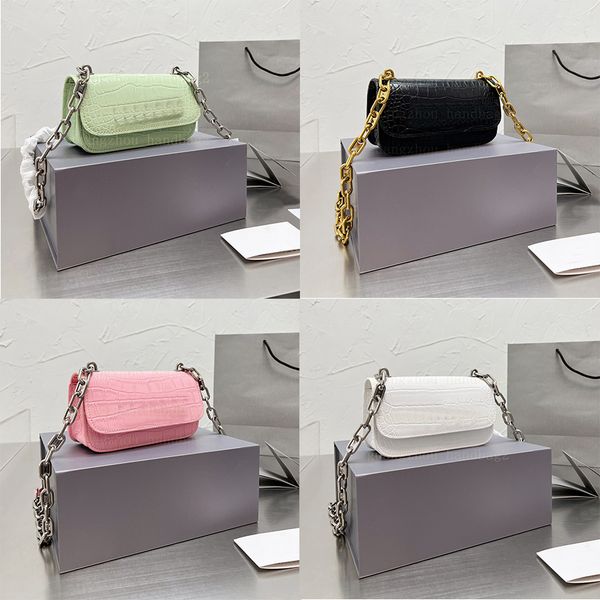 

designers bags gossip chain flap tofu bag crocodile pattern crossbody axillary bag women handbag brand wallets shoulder purse hnadbags