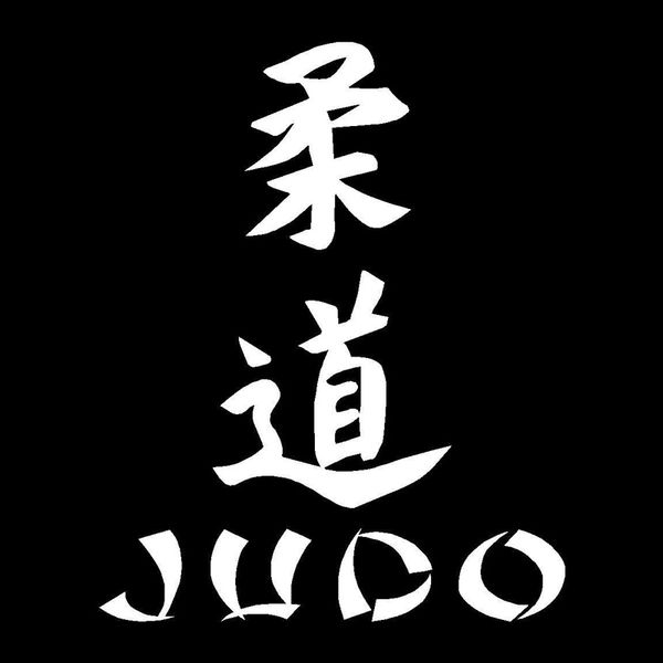 

7.6cm*9.5cm judo kanji fashion stickers decals car styling vinyl decor