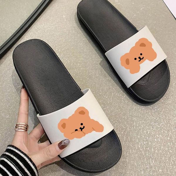 

slippers home women shoes summer non-slip floor flip flops family indoor anti skid female bath, Black