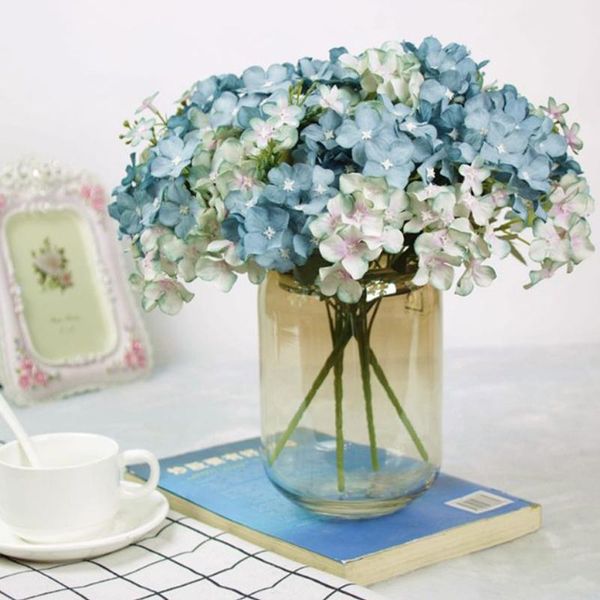 

hydrangea silk flowers artificial craft poppies po pography props diy wedding decor home party decoration decorative & wreaths