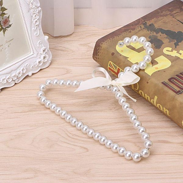 

laundry bags plastic imitation pearl clothes hanger bow dress coat storage organizer dry rack 517e