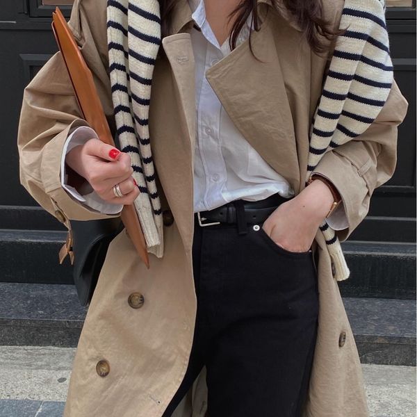 

women's trench coats elegant lapel temper trench coat with pockets casual women fashion solid jacket xwea, Tan;black