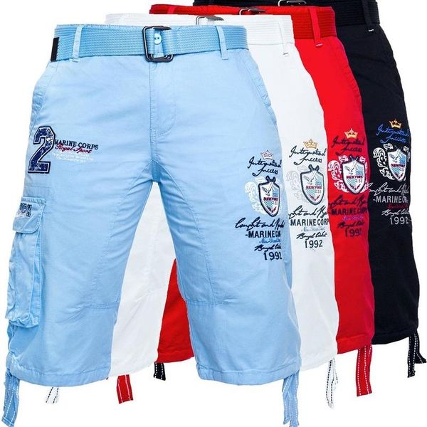 

summer men shorts casual printed straight male leisure knee-length sweatpants streetwear sports workout men's, White;black