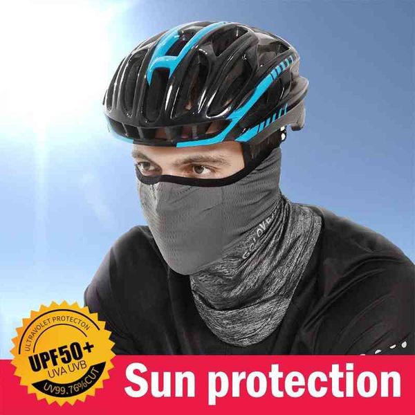 Winter Schwarz Kappen Lauf Schal Anti-Uv Kopfbedeckung Fahrrad Bandana Sport Angeln Maske Abdeckung Magie Schal eis seide Y1229