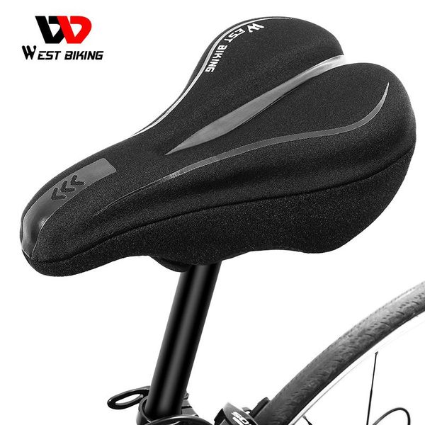 

bike saddles west biking extra comfort bicycle cushion cover mountain ultra-soft 3d sponge drawstring cycling saddle seat
