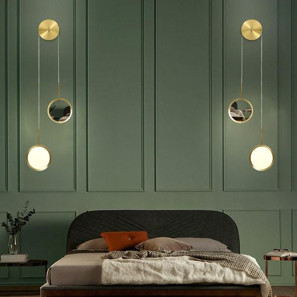 

wall lamp led light sconce mirror bathroom interior for home decor nordic modern decoration living room