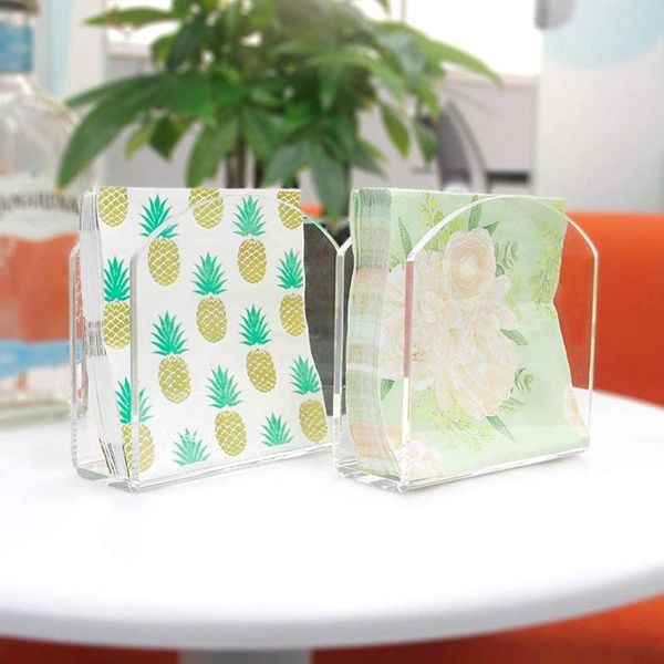 

tissue boxes & napkins vertical napkin holder clear plastic dispenser storage case for home restaurant dining table 12*12*5cm he