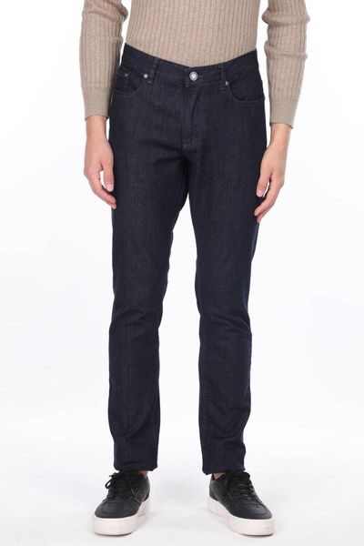 

men's jeans dark regular fit jean pants, Blue