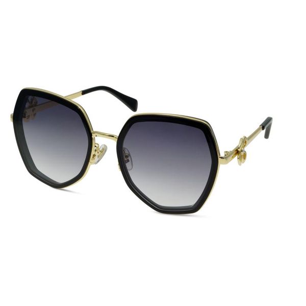 

sunglasses 2021 designer fashion polygon box retro ladies personality small golden flower glasses uv400, White;black