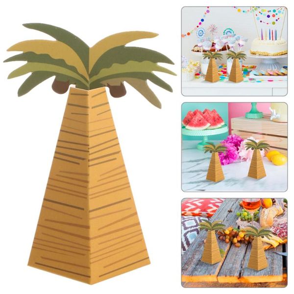 

20pcs wedding gift boxes coconut tree shape candy creative wrapping box candles