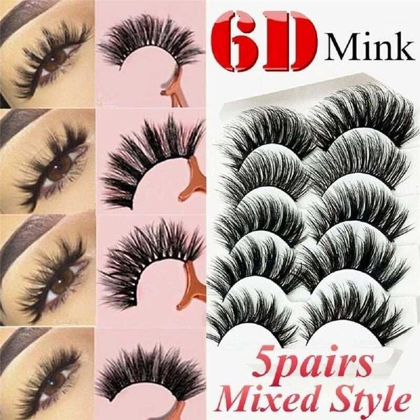 

pairs 3d mink hair false eyelashes natural thick long wispy fluffy fake lashes makeup extension1