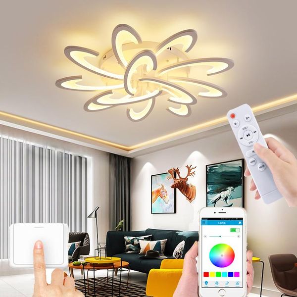 

pendant lamps modern nordic led lighting bedroom eye protection living room flower lamp study ceiling chandelier