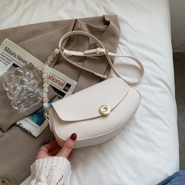 

evening bags pearl beading solid color shoulder for women 2021 vintage female crossbody bag pu leather designer handbags