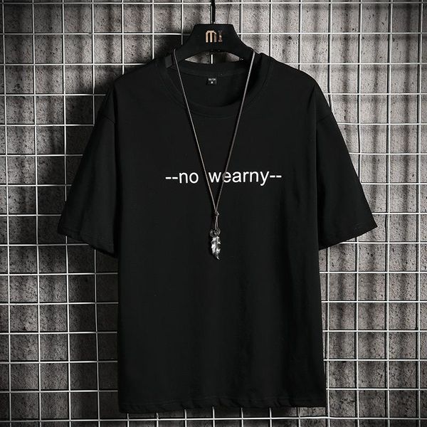 

men's t-shirts summer breathable 2021 brand cotton short hip hop sleeve fashion casual t-shirt, White;black