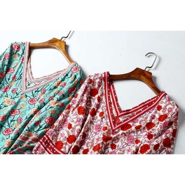 

women's autumn casual dresses holiday style v-neck long sleeve cotton positioning print dress, Black;gray