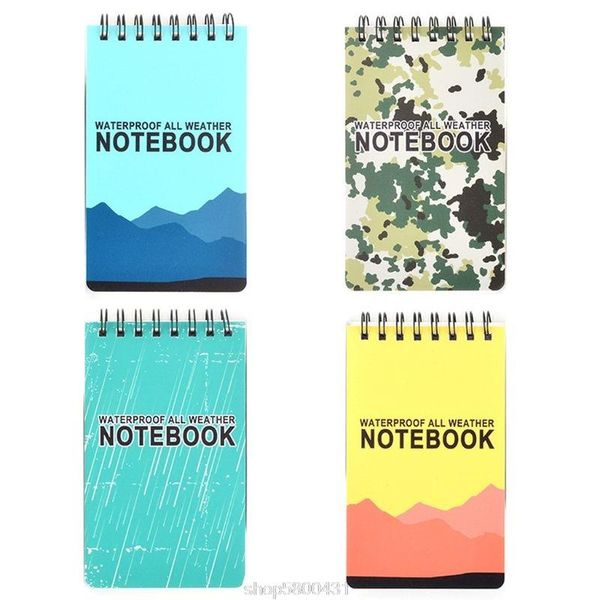 

waterproof notepad language learning coil book vocabulary diary notebook pocket memo travel d07 20 drop notepads, Purple;pink