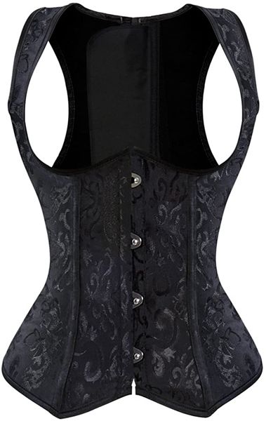 

women's gothic steampunk corset corset corset, Black;white