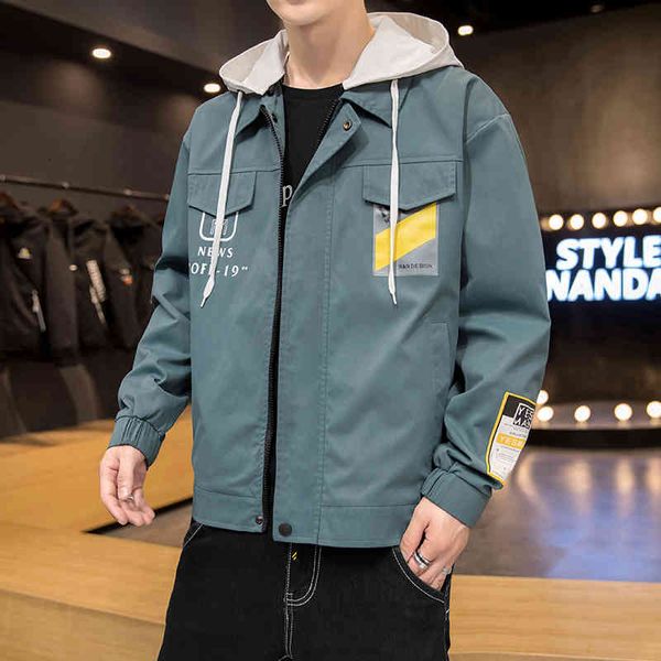 

men's jackets fashion casual denim hooded spring autumn cargo outdoor streetwear drop jazr, Black;brown