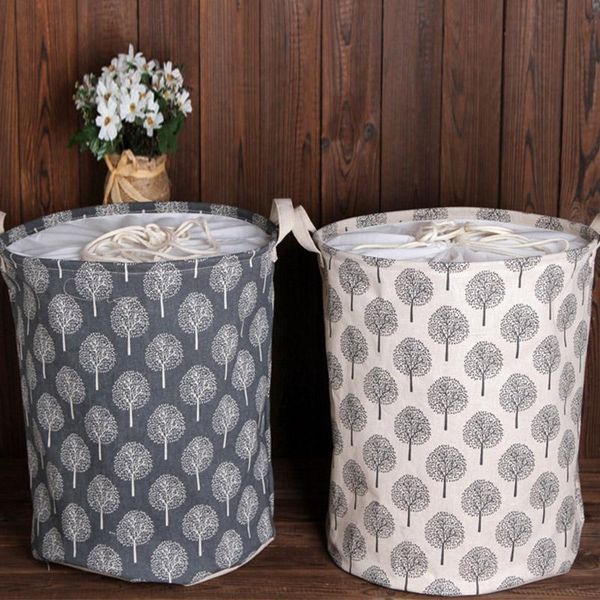 

beam port dust-proof dirty clothes basket storage barrels toy baskets collapsible cotton and linen waterproof laundry & organization
