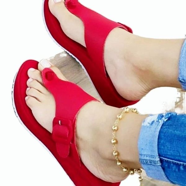 

slippers foreign trade large size wedge waterproof platform beach flip-flops thick bottom heel, Black