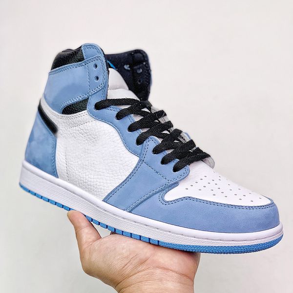 

mens 1 1s high og university blue running basketball shoes hyper royal black bred toe pine green unc twist chicago light smoke grey women tr