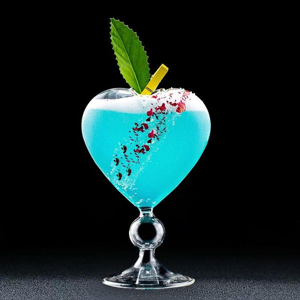 

310ml creative heart-shaped cocktail glasses juice glass set of 4 wine
